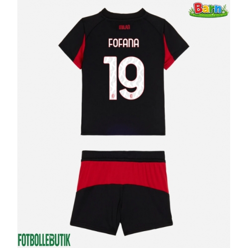 AC Milan Youssouf Fofana #19 Hemmaställ Barn 2025-26 Kortärmad (+ Korta byxor)